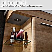 Camargue Faro Mini Waschtischunterschrank (29 x 55 x 55 cm, Bewegungsmelder mit LED-Beleuchtung, Berg Eiche)