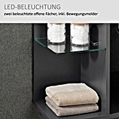 Camargue Faro Mini Waschtischunterschrank (29 x 55 x 55 cm, Bewegungsmelder mit LED-Beleuchtung, Grafit)