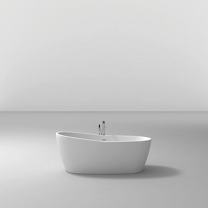 Camargue Bañera independiente Espalmador (L x An: 180 x 78 cm, Solid Surface, Blanco)