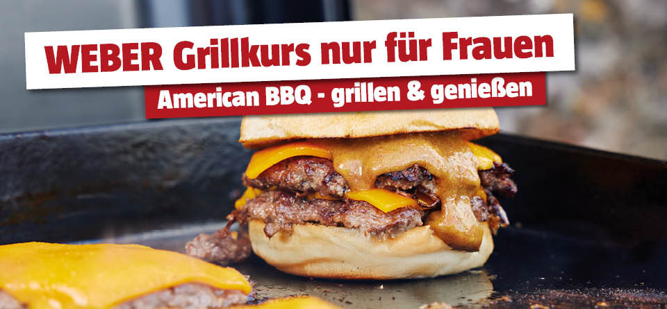 Smashed Cheese Burger am Grill