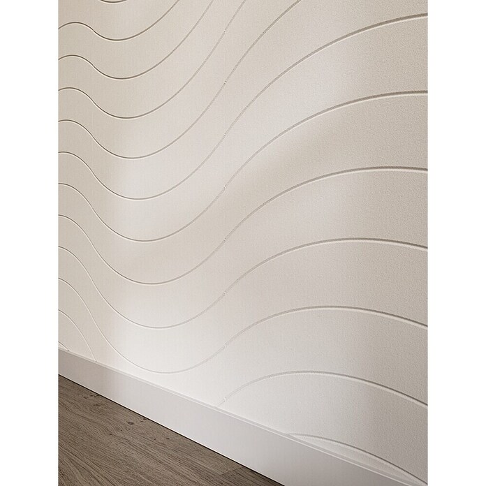 CanDo Wandpaneel Decowall Felt Pattern (Wave Wit, 260 x 60 cm, Kunststof) | BAUHAUS