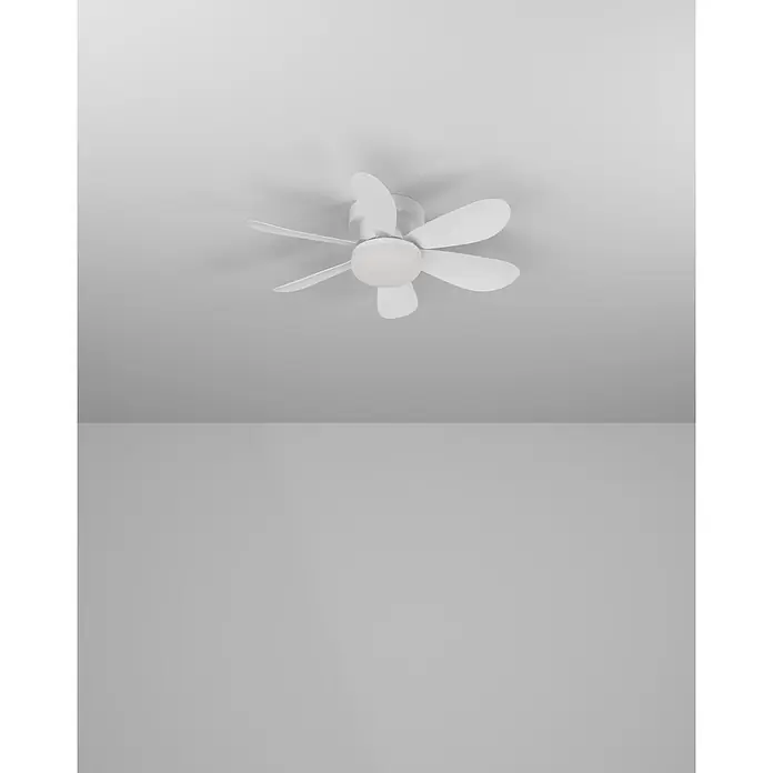 Eglo Deckenventilator Clovelly - 52 cm, 12 W, Warmweiß - Weißer Deckenventilator mit integrierter Leuchte.