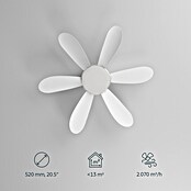 Eglo Deckenventilator Clovelly (Weiß, 52 cm, 12 W, Warmweiß) | BAUHAUS