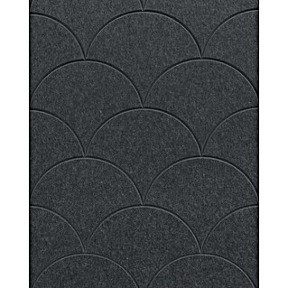 CanDo Wandpaneel Decowall Felt Pattern (Scales Antraciet, 260 x 60 cm, Kunststof)
