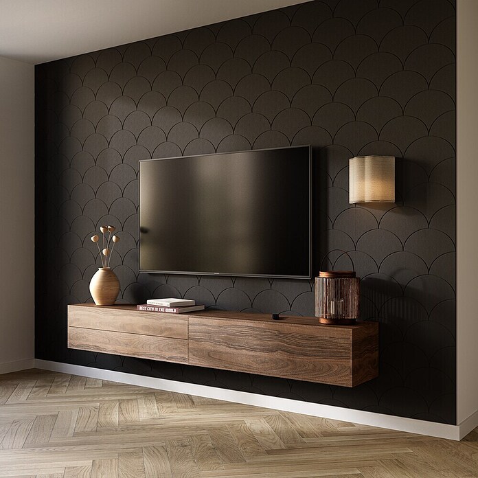 CanDo Wandpaneel Decowall Felt Pattern (Scales Antraciet, 260 x 60 cm, Kunststof) | BAUHAUS