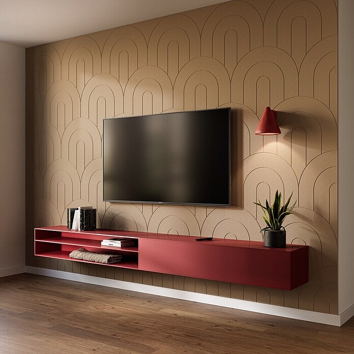 CanDo Wandpaneel Decowall Felt Pattern (Double Taupe, 260 x 60 cm, Kunststof) | BAUHAUS