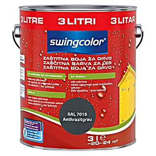swingcolor Boja za zaštitu drveta (Siva, 3 l, Svilenkasti sjaj)
