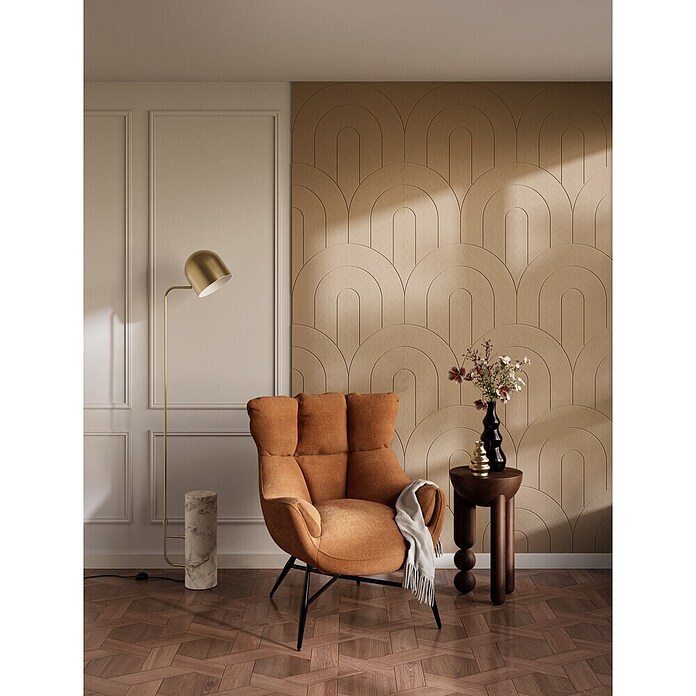 CanDo Wandpaneel Decowall Felt Pattern (Double Taupe, 260 x 60 cm, Kunststof) | BAUHAUS
