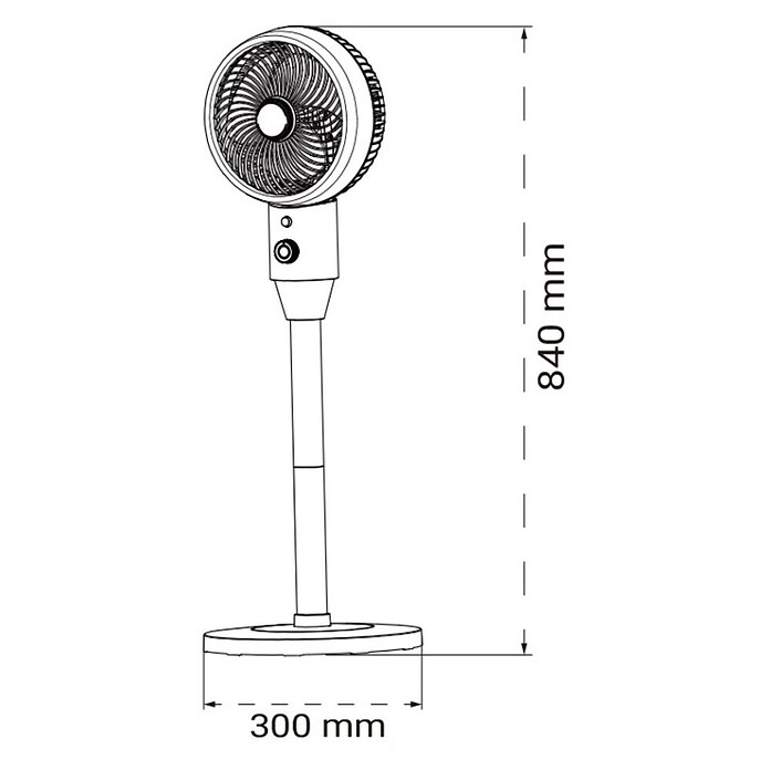 Green Tech Stoječi ventilator  (Barva: Bela, Višina: 840 mm) | 3439 - Tisch/Standventilatoren Marke | CBLA - Ventilatoren Marke | CBL - Ventilatoren | CB - Elektroinstallation | C - Elektro | BAUHAUS