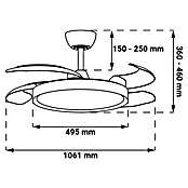 Green Tech Stropni ventilator  (Boja: Crna, Ø x V: 1.061 x 460 mm) | BAUHAUS