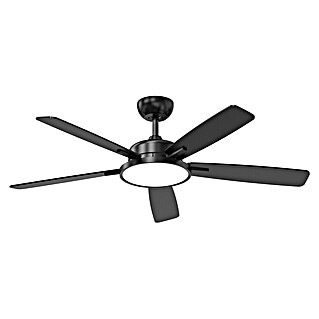 Green Tech Stropni ventilator (Boja: Crna, Ø x V: 132 x 33 cm, S pet lopatica)