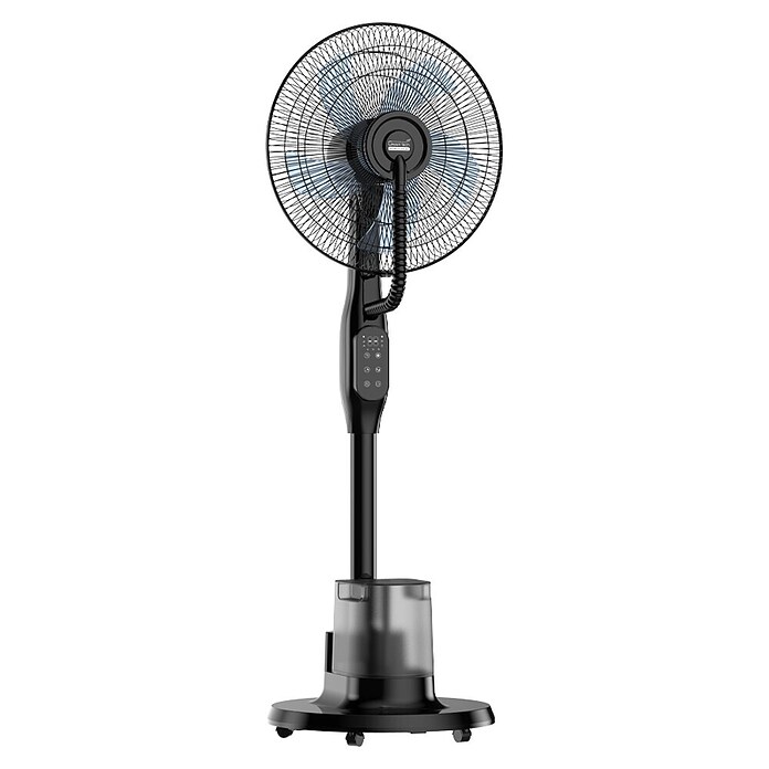 Green Tech Stoječi ventilator z meglico  (Barva: Črna, Ø x V: 44,5 x 128 cm) | 3439 - Tisch/Standventilatoren Marke | CBLA - Ventilatoren Marke | CBL - Ventilatoren | CB - Elektroinstallation | C - Elektro | BAUHAUS