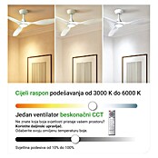 Green Tech Stropni ventilator  (Boja: Bijela, Ø x V: 132 x 33 cm, S tri lopatice) | BAUHAUS