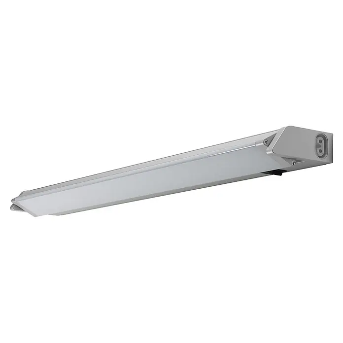 Osram Linear LED-Unterbauleuchte Turn - Länge: 35,7 cm, Warmweiß - Silberne lineare LED-Leuchte mit integriertem Schalter und Stromanschluss.