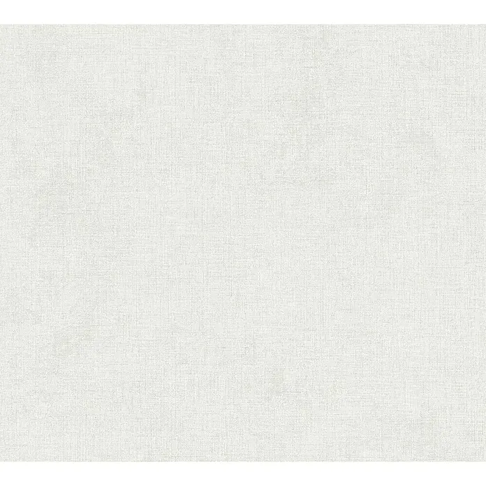 A.S. Création New Walls Vliestapete Textil - Hellgrau, Uni, 10,05 x 0,53 m - Feine Leinenstruktur in sanftem Weiß. Elegantes Textildesign für hochwertige Anwendungen und stilvolle Dekorationen.