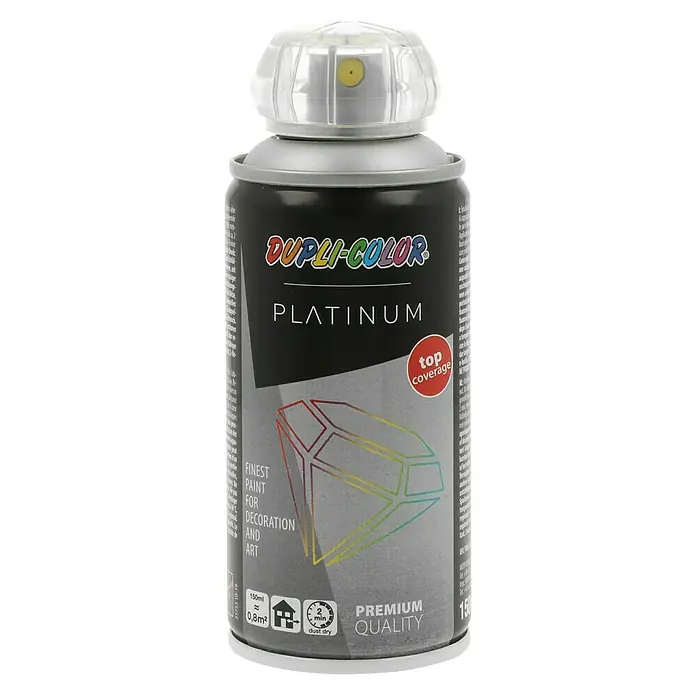Dupli-Color Platinum Sprühlack RAL 9006 - Aluminiumweiß, Seidenmatt, 150 ml - Dose Dupli-Color Platinum Sprühlack für feine Dekorationen und Kunstprojekte mit Premiumqualität und hoher Deckkraft.