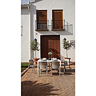 Set de muebles de jardín Master + Lea (5 pzs., Polipropileno, Topo/Blanco)