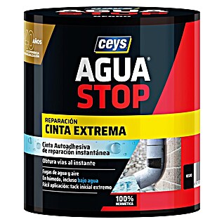 Ceys Cinta extrema instantánea Agua Stop (Negro, 1,5 m x 10 cm)