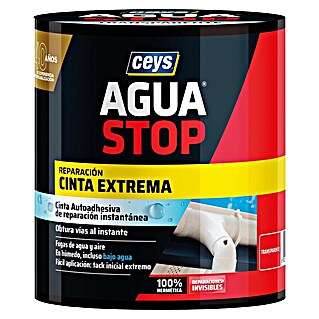 Ceys Cinta de reparación extrema Agua Stop (Transparente, 1,5 m x 10 cm)