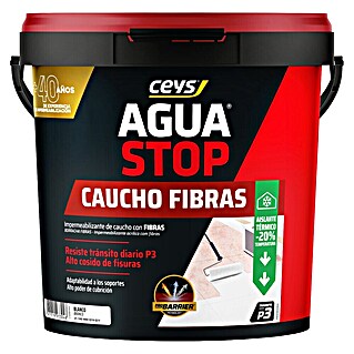 Ceys Impermeabilizante caucho acrílico Agua Stop (5 kg, Blanco)