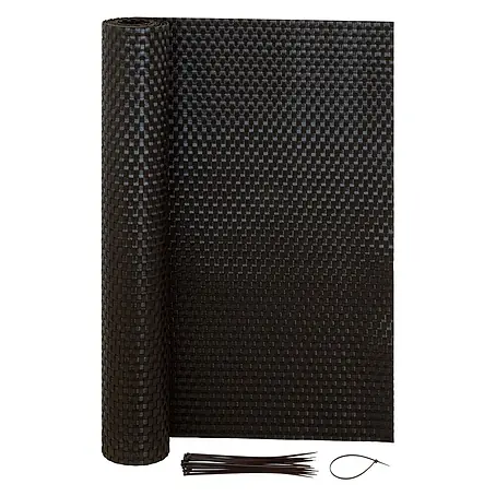 Jardinion  Sichtschutzelement 5m x 0,90m Sichtschutzmatte mit Kabelbinder Dunkelbraun
