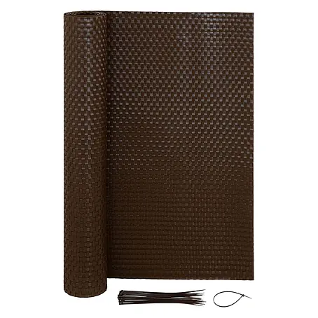 Jardinion  Sichtschutzelement 3m x 1m Sichtschutzmatte mit Kabelbinder Hellbraun