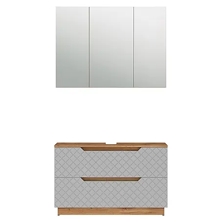 Vicco  Badmöbel-Set Lotta Grau 2 Teile