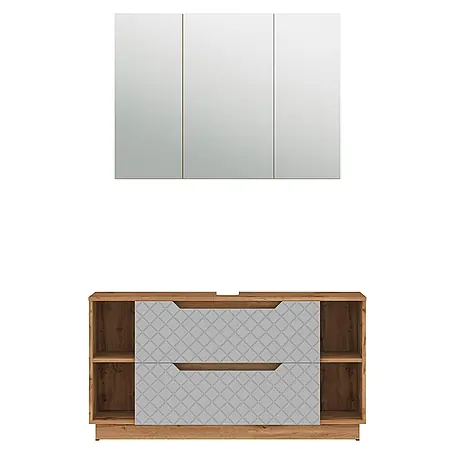 Vicco  Badmöbel-Set Lotta Grau 2 Teile