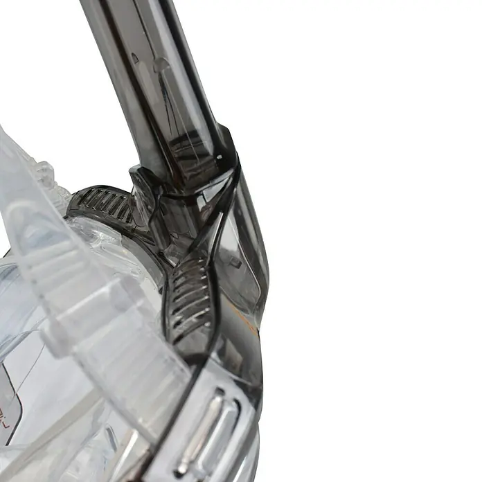 Seac Sub Máscara de Snorkel Libera - L/XL, Plástico, Negro/lima - Primer plano de una máscara de snorkel transparente, destacando su calidad de construcción y diseño claro. Perfecta para aventuras submarinas.