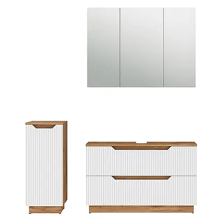 Vicco  Badmöbel-Set Lotta Weiß 3 Teile