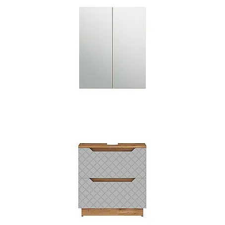 Vicco  Badmöbel-Set Lotta Grau 2 Teile