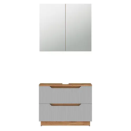 Vicco  Badmöbel-Set Lotta Grau 2 Teile