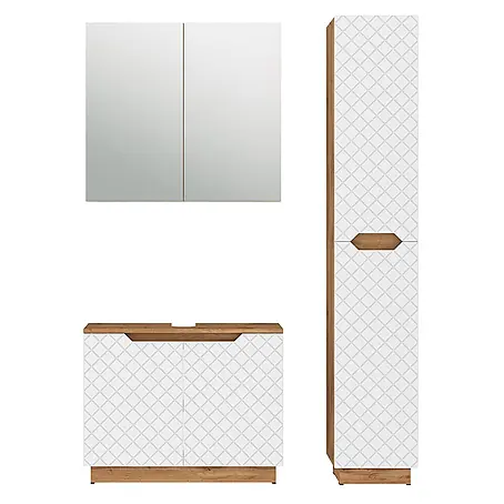 Vicco  Badmöbel-Set Lotta Weiß 3 Teile