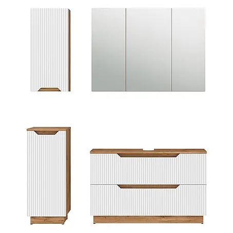 Vicco  Badmöbel-Set Lotta Weiß 4 Teile