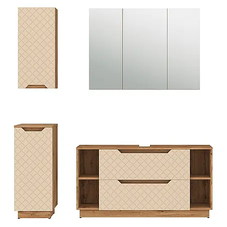 Vicco  Badmöbel-Set Lotta Cashmere 4 Teile