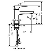 Hansgrohe Metropol Waschtischarmatur 100 (Chrom, Glänzend)