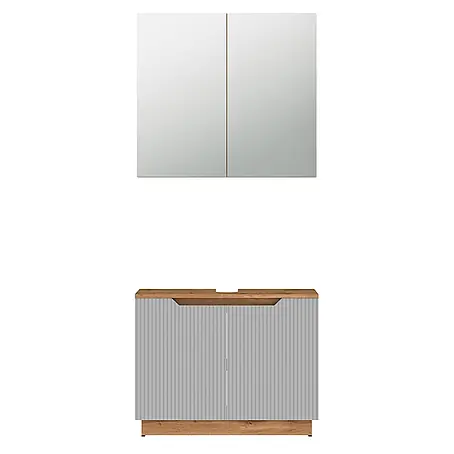 Vicco  Badmöbel-Set Lotta Grau 2 Teile