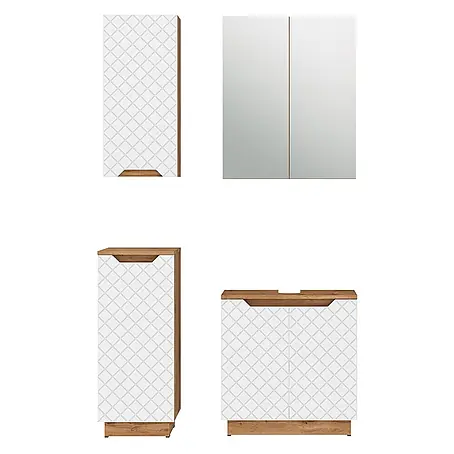Vicco  Badmöbel-Set Lotta Weiß 4 Teile