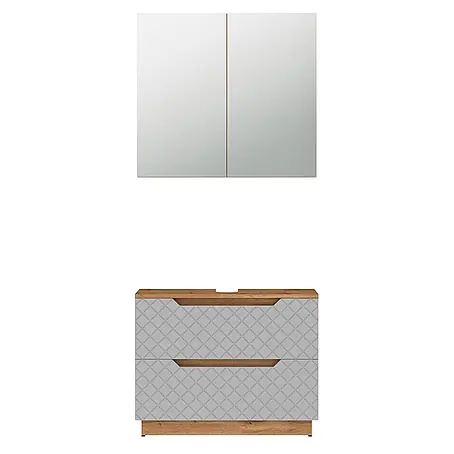 Vicco  Badmöbel-Set Lotta Grau 2 Teile