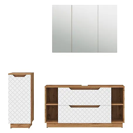 Vicco  Badmöbel-Set Lotta Weiß 3 Teile