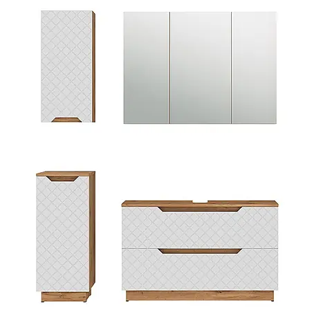 Vicco  Badmöbel-Set Lotta Weiß 4 Teile