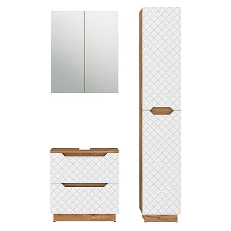 Vicco  Badmöbel-Set Lotta Weiß 3 Teile