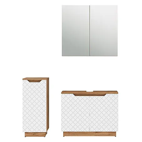 Vicco  Badmöbel-Set Lotta Weiß 3 Teile