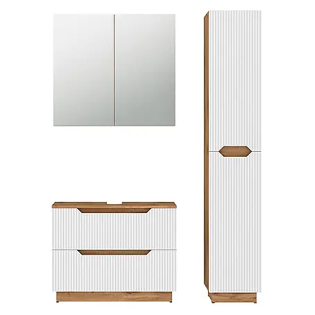 Vicco  Badmöbel-Set Lotta Weiß 3 Teile
