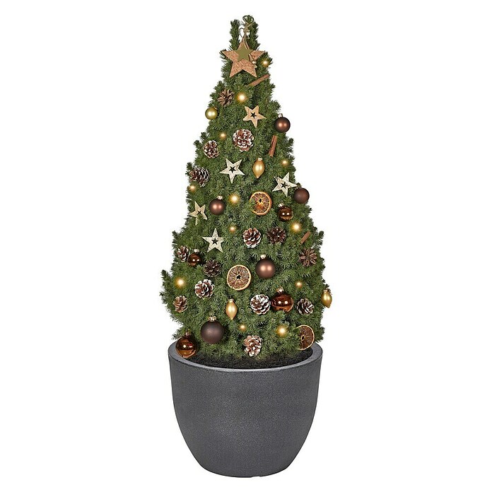 Geli Pflanztopf Rimini (Außendurchmesser: 40 cm, Höhe: 31 cm, Kunststoff, Anthrazit)