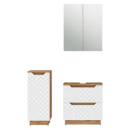 Vicco  Badmöbel-Set Lotta Weiß 3 Teile