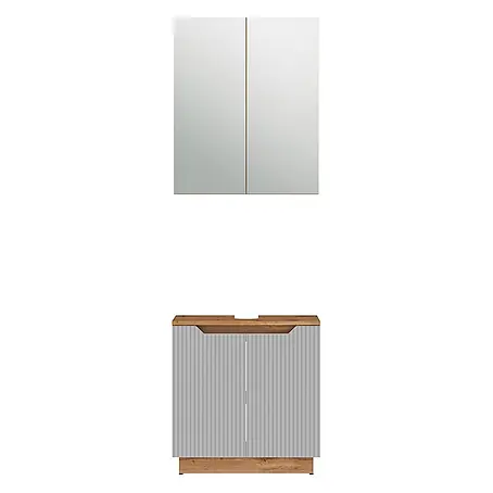 Vicco  Badmöbel-Set Lotta Grau 2 Teile