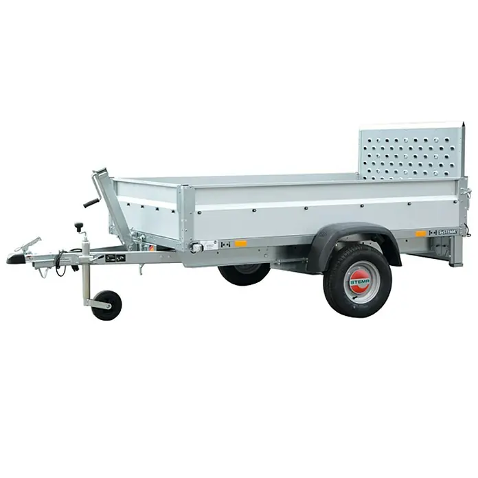 Stema Kippanhänger Rex 21 - Nutzlast: 525 kg, Einachser, Kasteninnenmaß: 210 x 128 x 35 cm, Ausführung: Ungebremst - Anhänger mit stabiler Konstruktion und praktischem Design für vielfältige Transportaufgaben im Alltag.