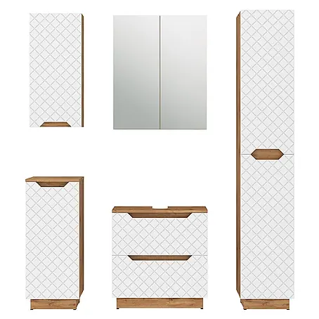 Vicco  Badmöbel-Set Lotta Weiß 5 Teile