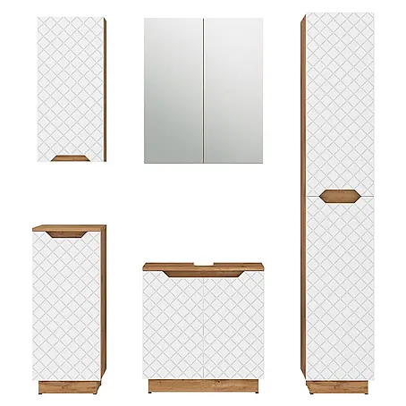 Vicco  Badmöbel-Set Lotta Weiß 5 Teile